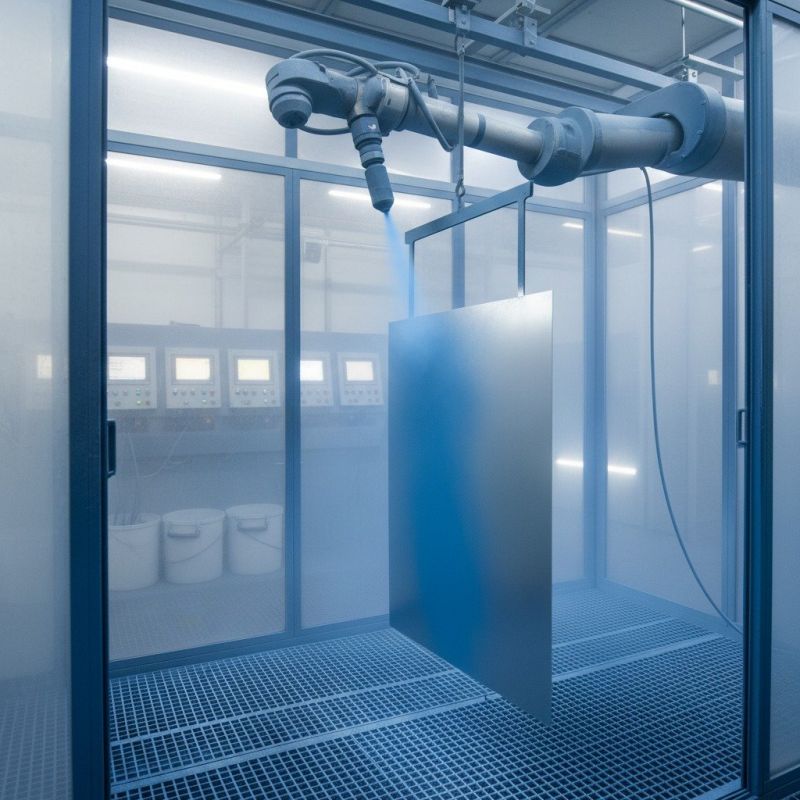 Electrostatic Metal Painting detail