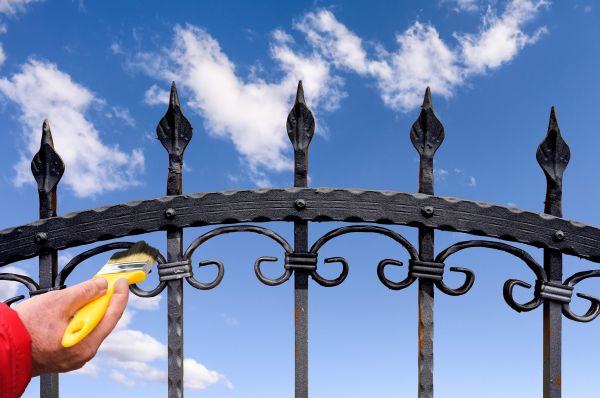 Metal Fence Painting in Acworth
