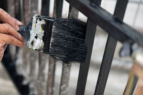 Steel Fence Painting in Acworth
