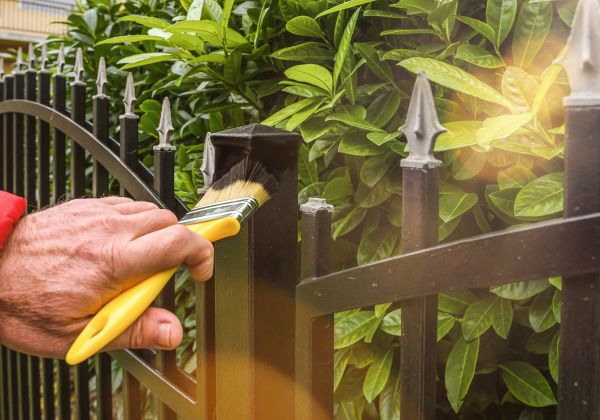 Galvanized Fence Painting in Acworth